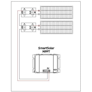 Bypass diode box voor flush zonnepaneel