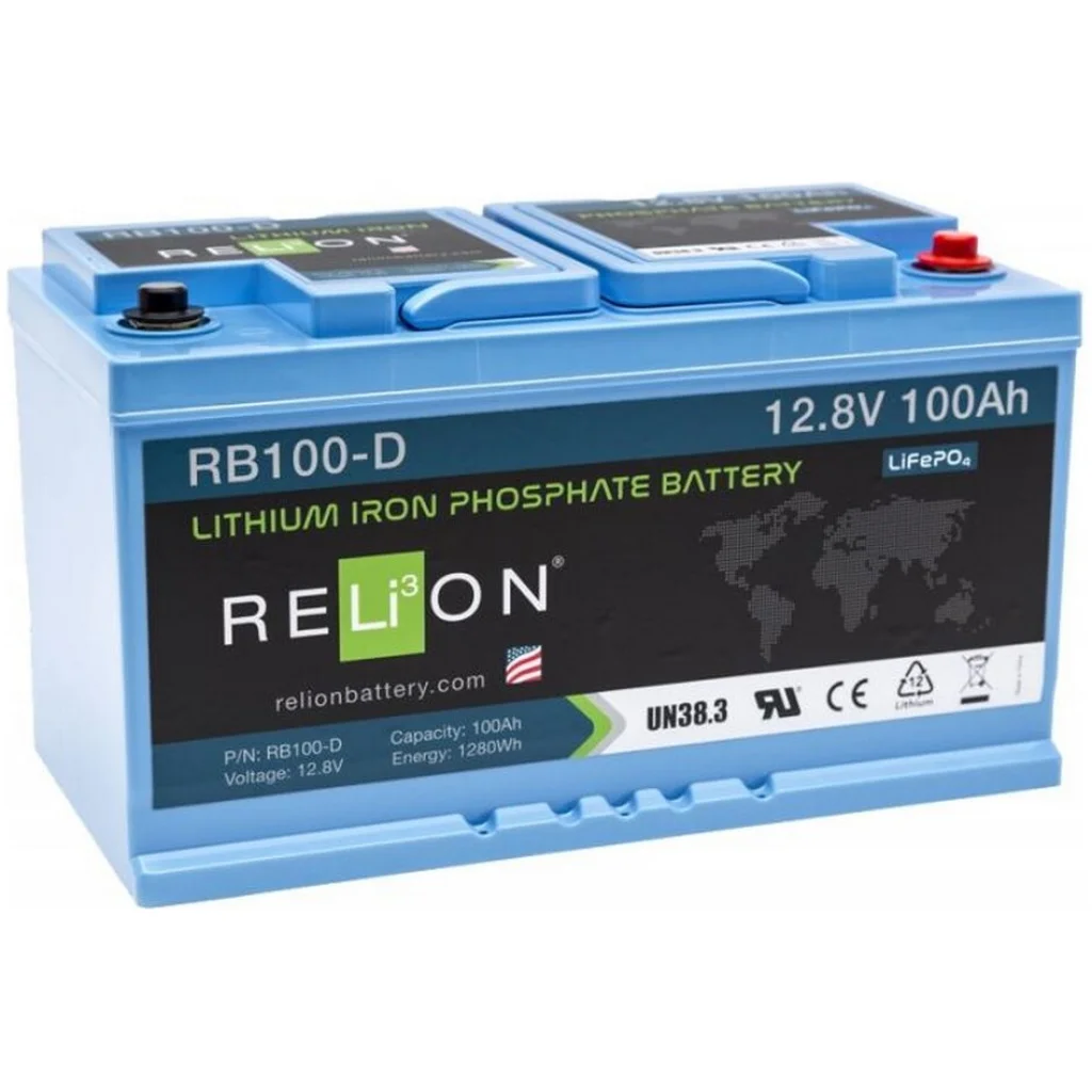 Relion RB-DIN 12V/100Ah LiFePO4 accu